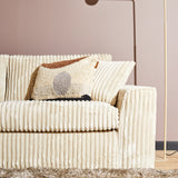 MySofa Teddy Ecksofa Beige 2,5 Sitzer + Divan rechts