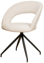 Lade das Bild in den Galerie-Viewer, 180 Grad Armlehnen Stuhl Yares Teddy Stoff in 3 Farben Weiß Hellgrau Anthrazit-Grau
