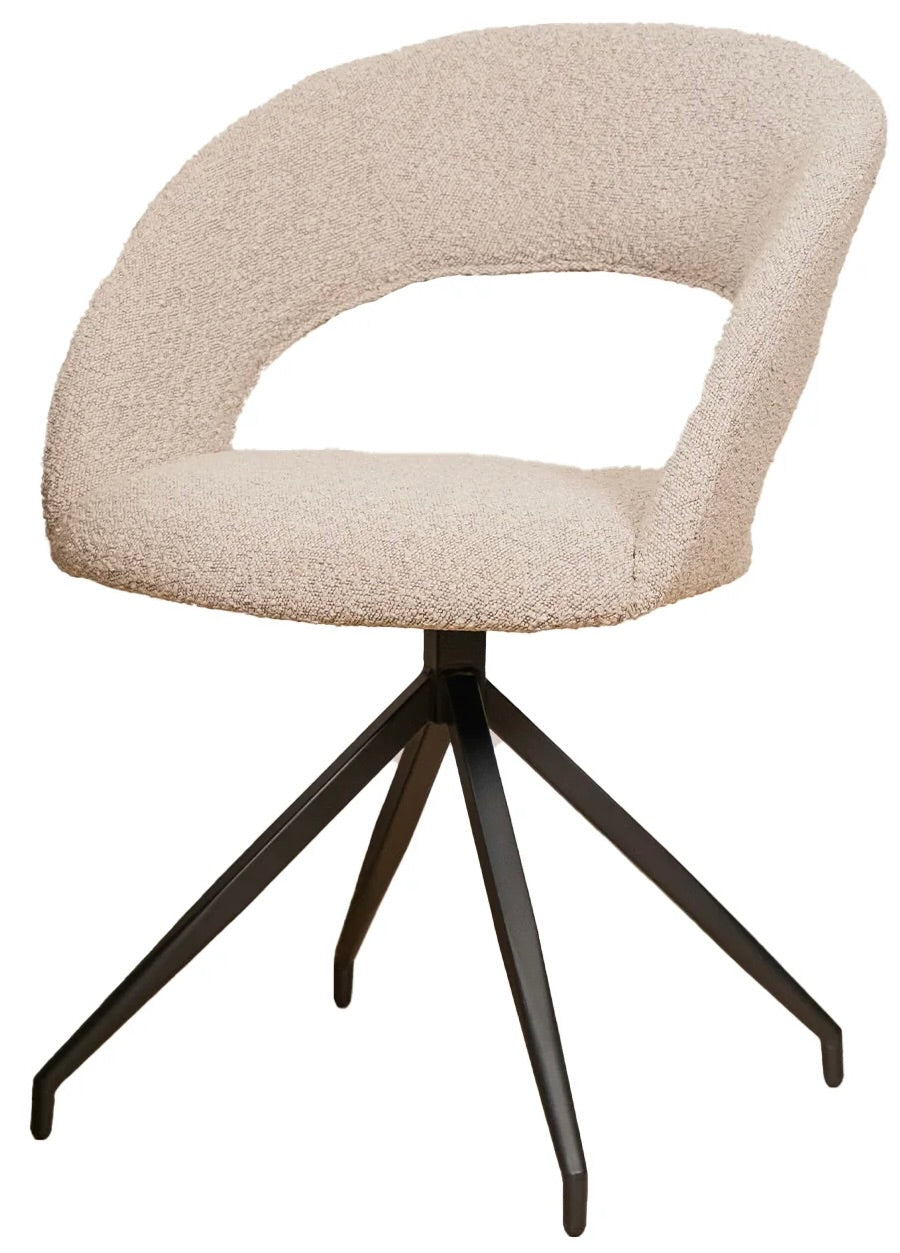 180 Grad Armlehnen Stuhl Yares Teddy Stoff in 3 Farben Weiß Hellgrau Anthrazit-Grau