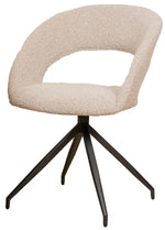 Lade das Bild in den Galerie-Viewer, 180 Grad Armlehnen Stuhl Yares Teddy Stoff in 3 Farben Weiß Hellgrau Anthrazit-Grau
