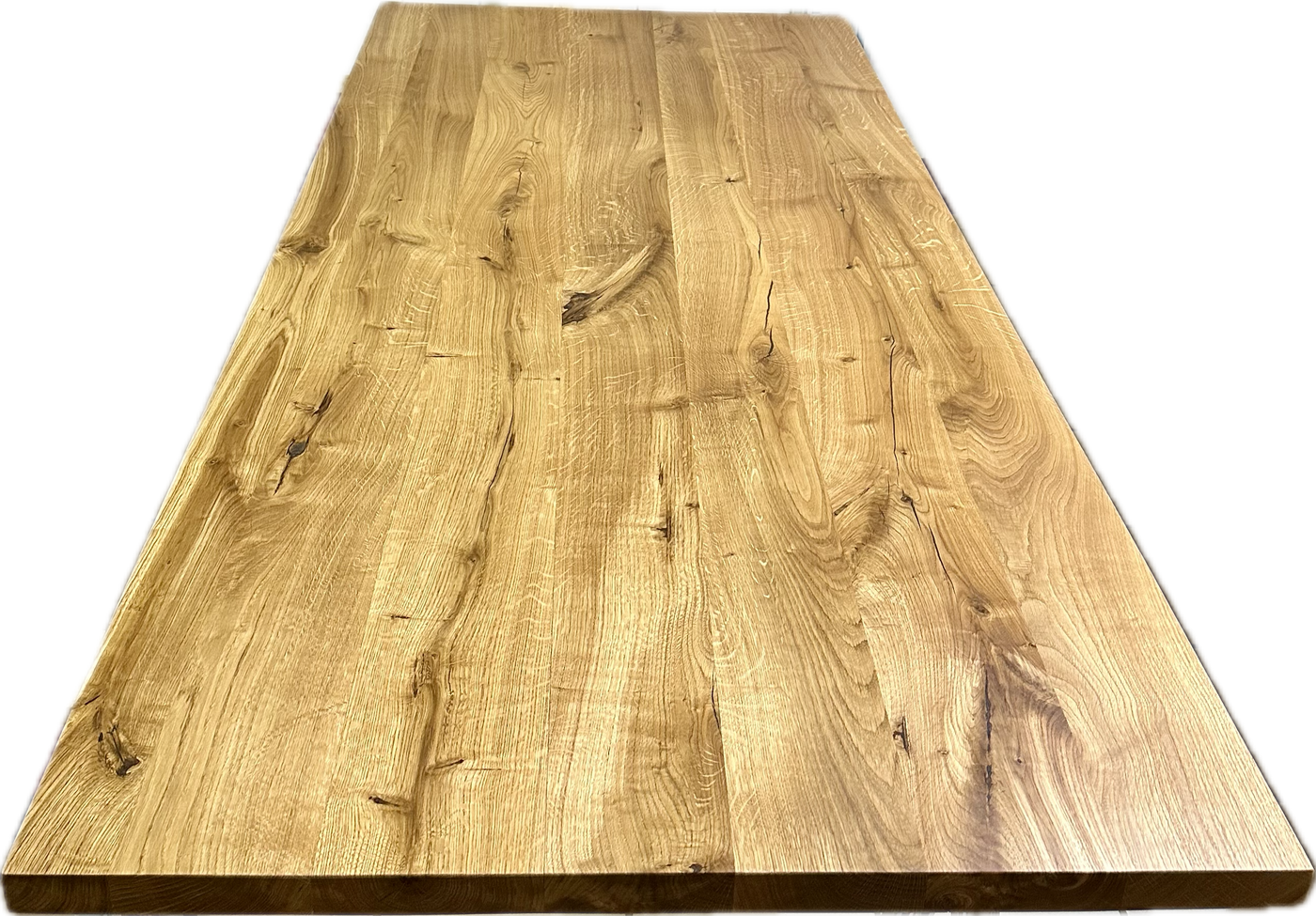 Plateau de table en chêne Hambourg, chant droit 4cm, en 9 tailles, huilé
