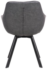 Drehbarer Armlehnen Stuhl Ringo Kunstleder in 3 Farben Anthrazit Braun Cognac
