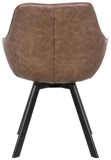 Drehbarer Armlehnen Stuhl Ringo Kunstleder in 3 Farben Anthrazit Braun Cognac