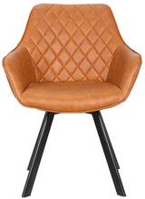 Drehbarer Armlehnen Stuhl Ringo Kunstleder in 3 Farben Anthrazit Braun Cognac