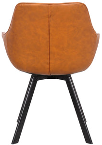 Drehbarer Armlehnen Stuhl Ringo Kunstleder in 3 Farben Anthrazit Braun Cognac
