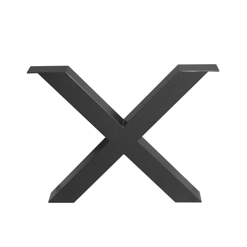 X-Tischgestell Schwarz Metall