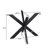 Matrix-Tischgestell Schwarz rund 140 cm Rohr 4x8 cm