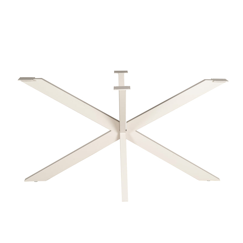 Matrix-Tischgestell Sand oval/rechteckig 140 cm Rohr 4x8 cm