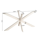 Matrix-Tischgestell Sand oval/rechteckig 140 cm Rohr 4x8 cm