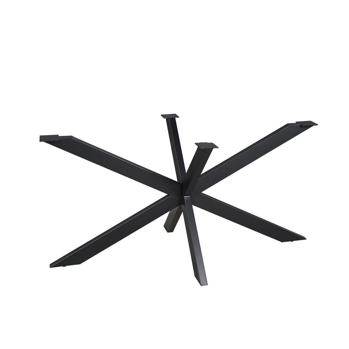 Matrix-Tischgestell Schwarz oval/rechteckig 140 cm Rohr 4x8 cm