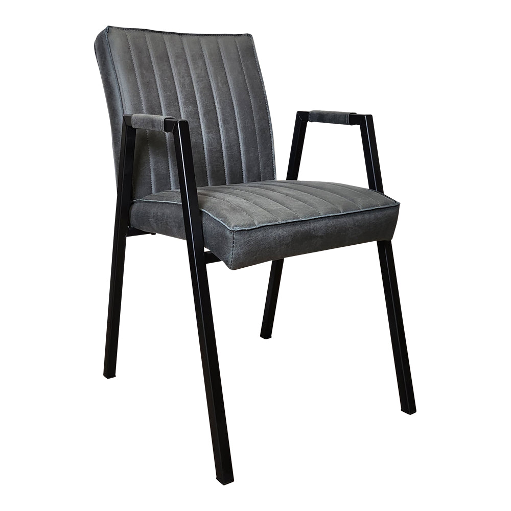Fauteuil accoudoirs microfibre Tilo aspect cuir en 4 coloris