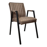 Fauteuil accoudoirs microfibre Tilo aspect cuir en 4 coloris