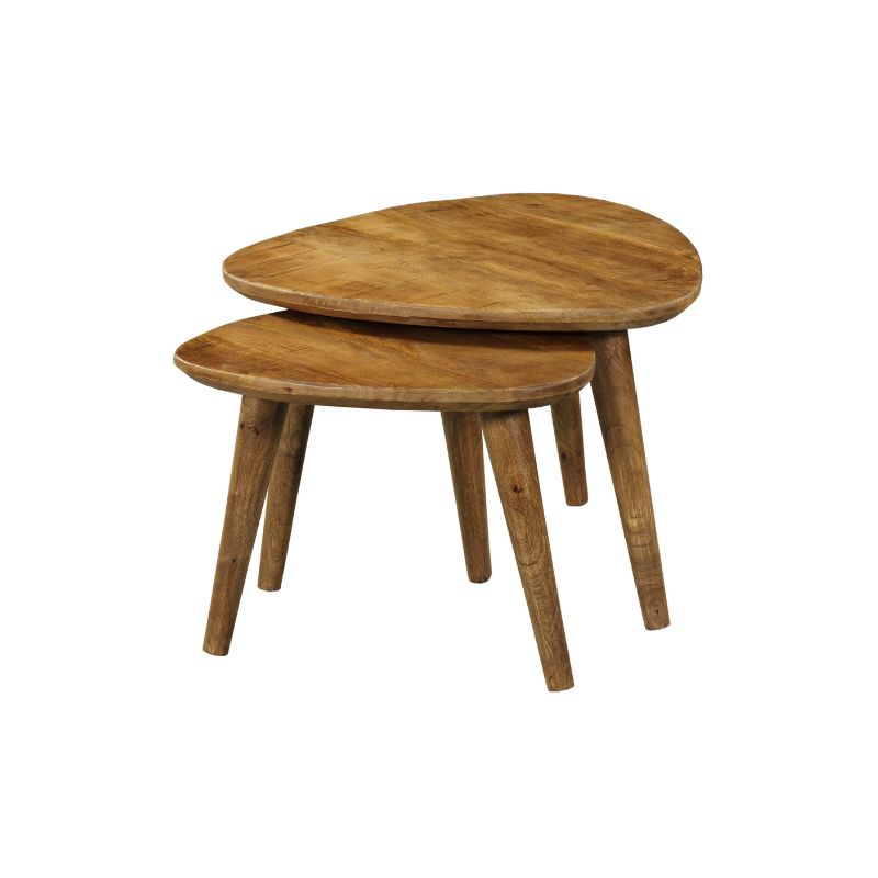 Couchtisch-Set Omaha Natur Mangoholz 60 cm