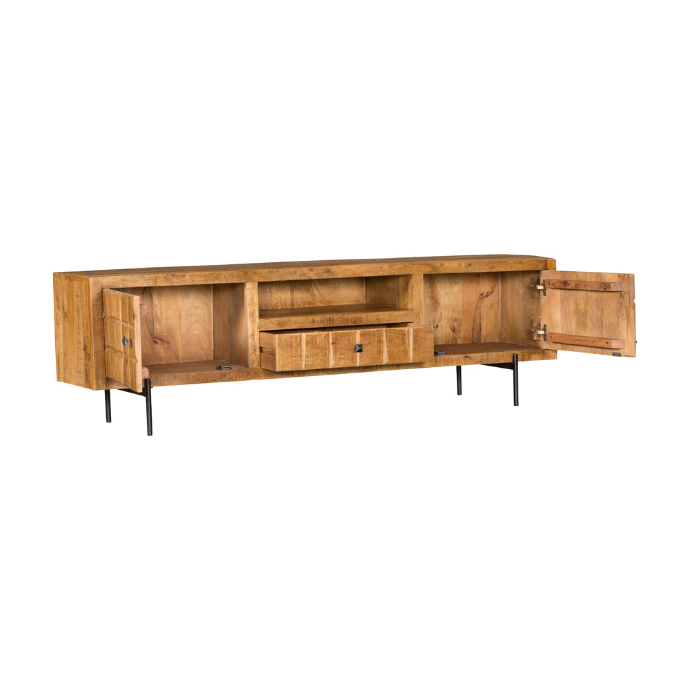 TV-Lowboard Brandy Natur Mangoholz in 3 Größen