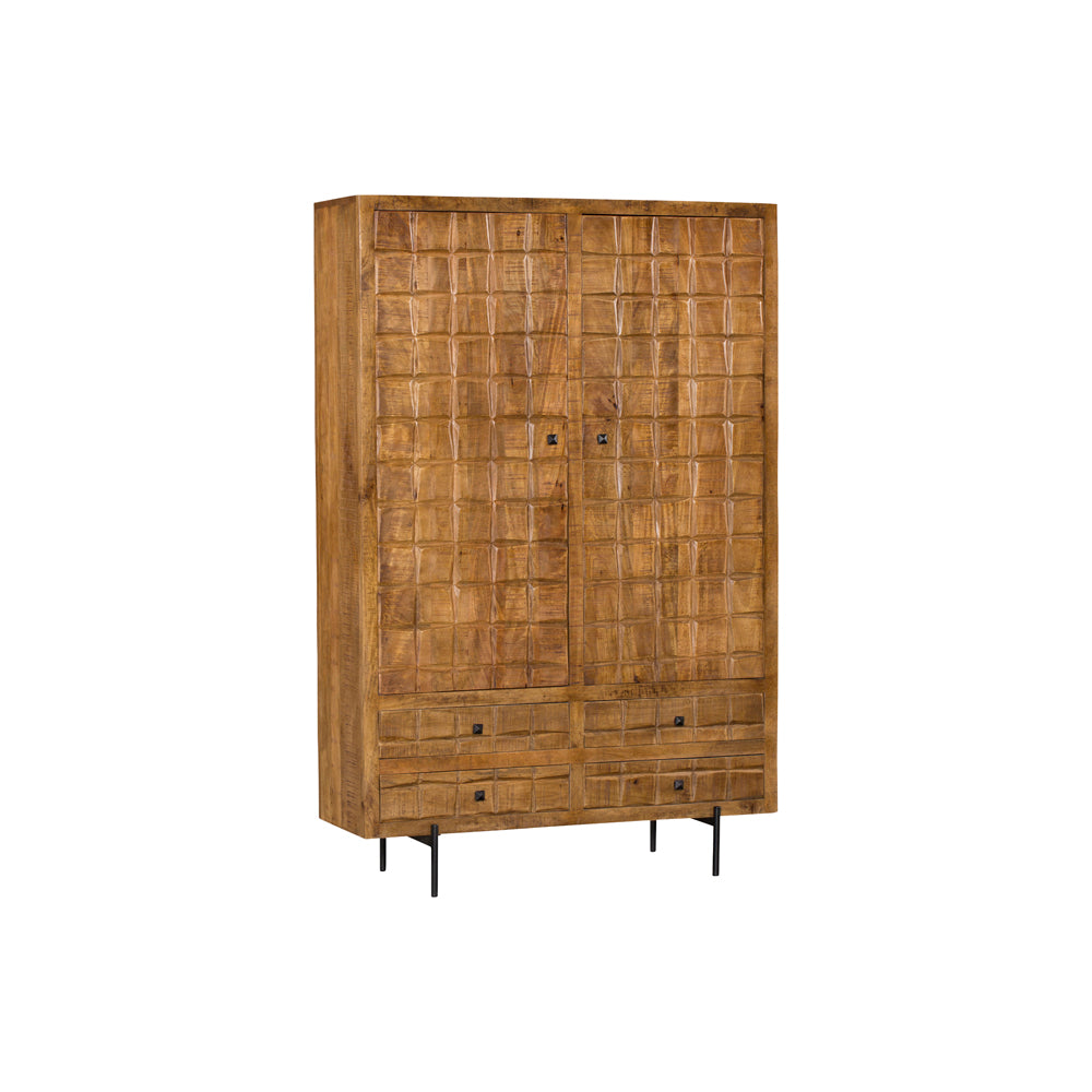 Kabinettschrank Brandy Natur Mangoholz in 2 Größen