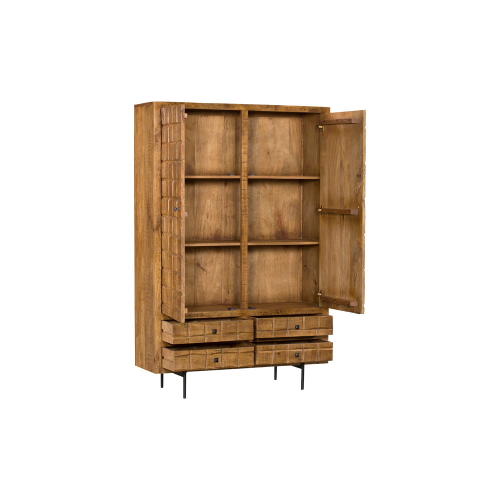 Kabinettschrank Brandy Natur Mangoholz in 2 Größen