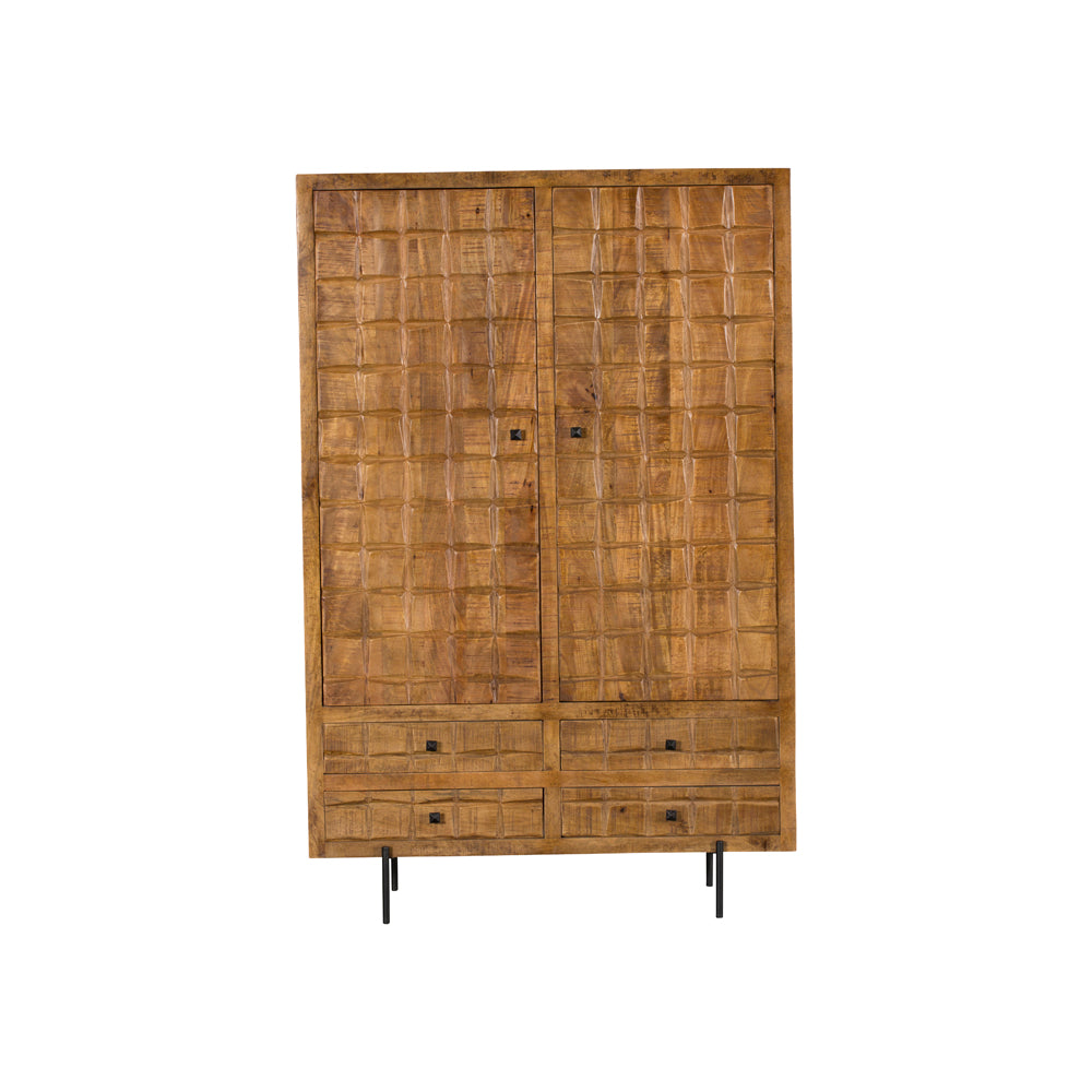 Kabinettschrank Brandy Natur Mangoholz in 2 Größen