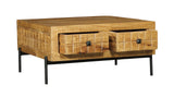 Couchtisch quadratisch Brandy Natur Mangoholz 80 cm