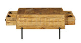 Couchtisch quadratisch Brandy Natur Mangoholz 80 cm