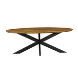 Ovaler Esstisch Brandy Mangoholz massiv, in 2 Farben, 160 bis 300 cm