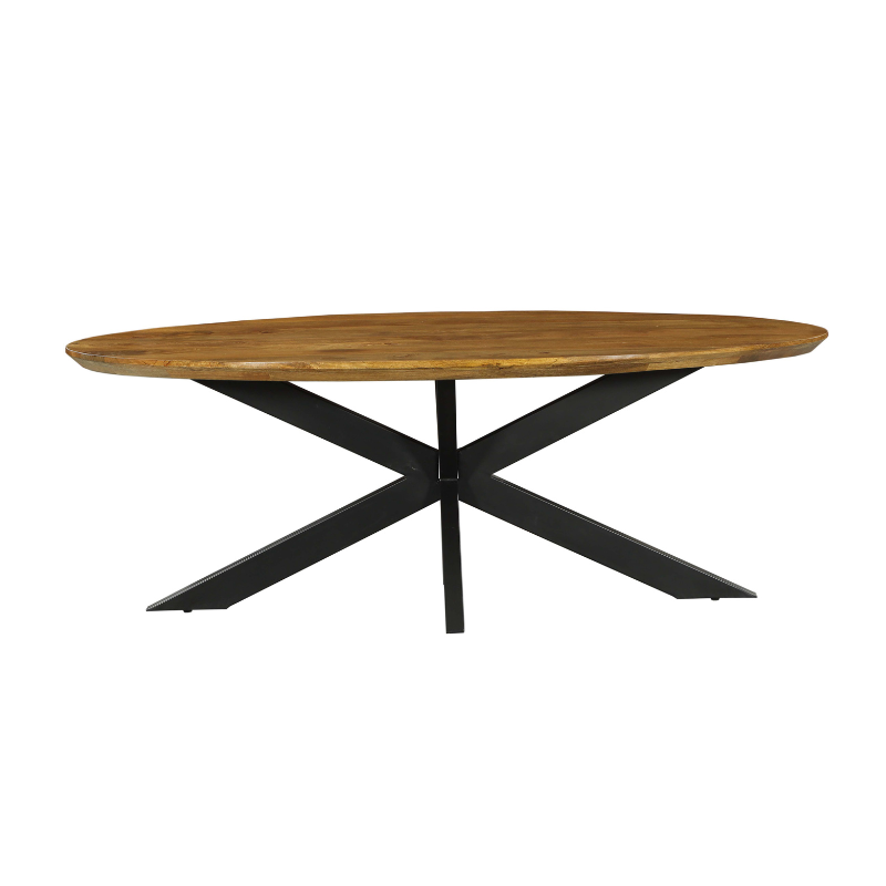 Ovaler Esstisch Brandy Mangoholz massiv, in 2 Farben, 160 bis 300 cm
