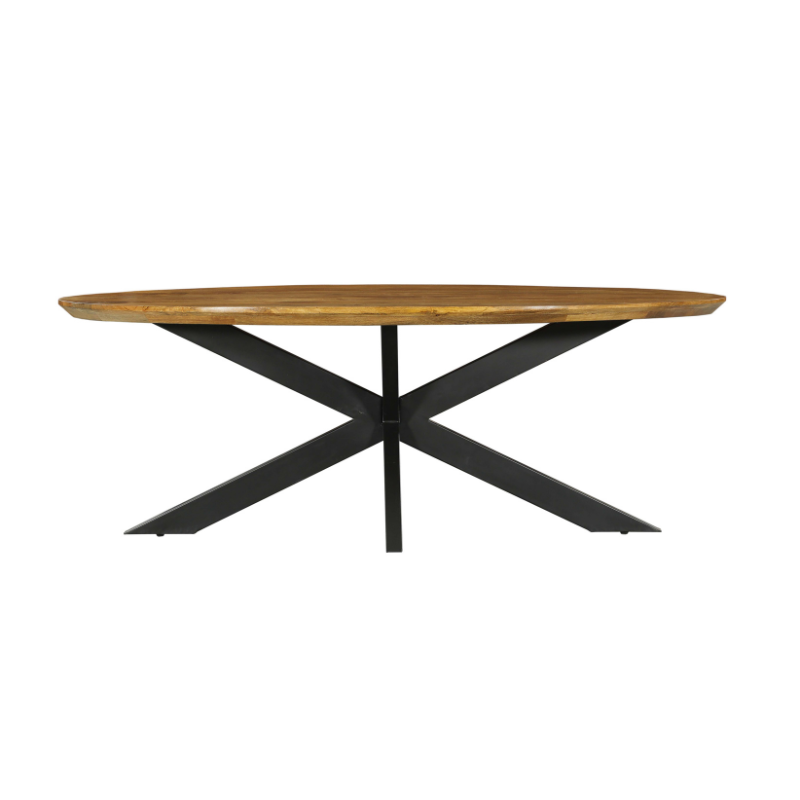 Ovaler Esstisch Brandy Mangoholz massiv, in 2 Farben, 160 bis 300 cm