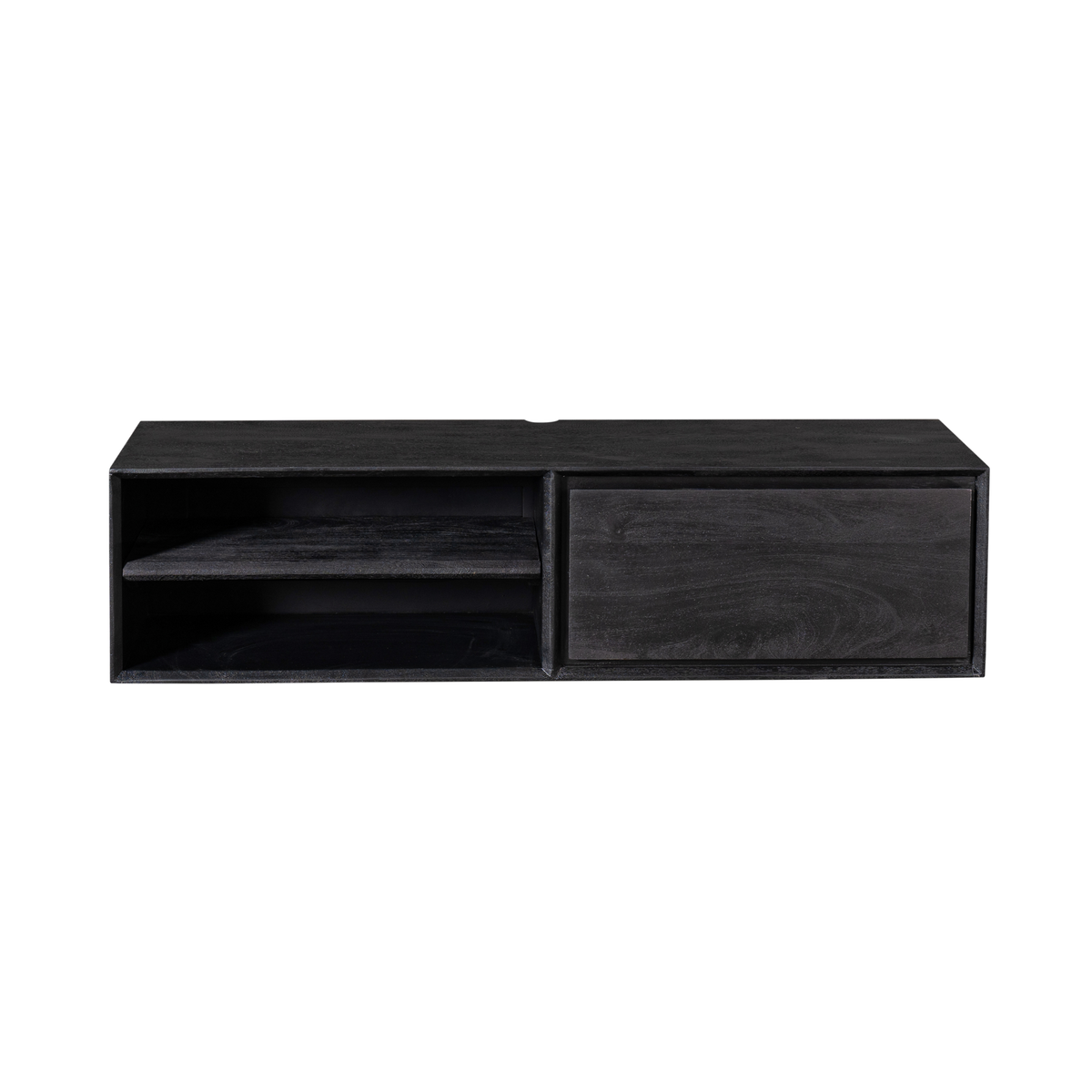 Hänge-TV-Lowboard Ambiance Schwarz Mangoholz in 5 Größen