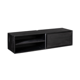 Hänge-TV-Lowboard Ambiance Schwarz Mangoholz in 5 Größen
