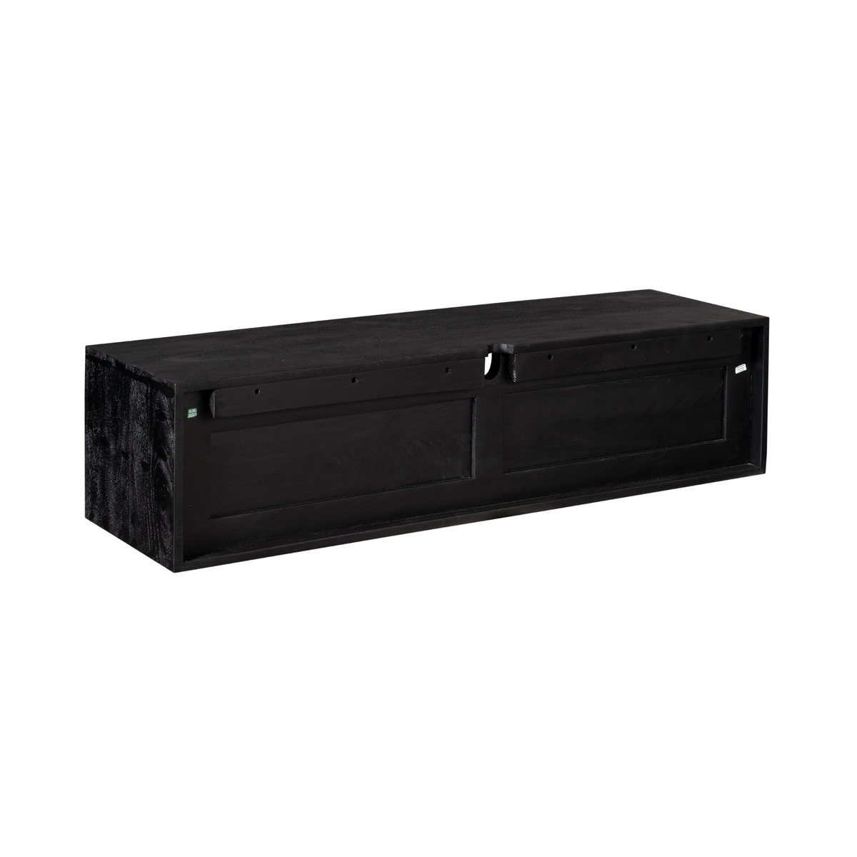 Hänge-TV-Lowboard Ambiance Schwarz Mangoholz in 5 Größen