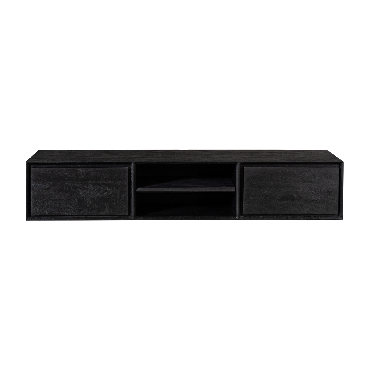 Hänge-TV-Lowboard Ambiance Schwarz Mangoholz in 5 Größen