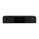 Hänge-TV-Lowboard Ambiance Schwarz Mangoholz in 5 Größen