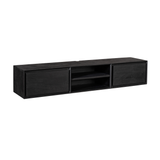 Hänge-TV-Lowboard Ambiance Schwarz Mangoholz in 5 Größen