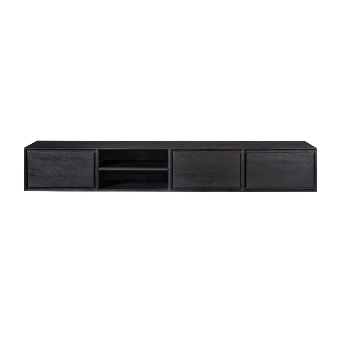 Hänge-TV-Lowboard Ambiance Schwarz Mangoholz in 5 Größen