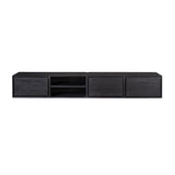 Hänge-TV-Lowboard Ambiance Schwarz Mangoholz in 5 Größen
