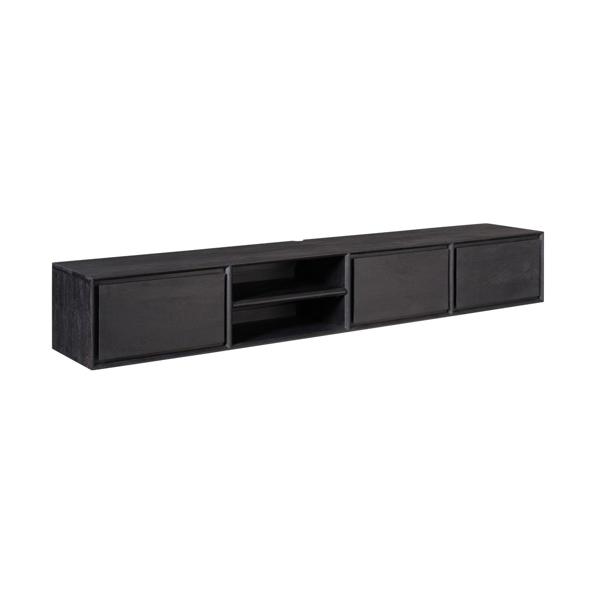 Hänge-TV-Lowboard Ambiance Schwarz Mangoholz in 5 Größen