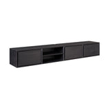 Hänge-TV-Lowboard Ambiance Schwarz Mangoholz in 5 Größen