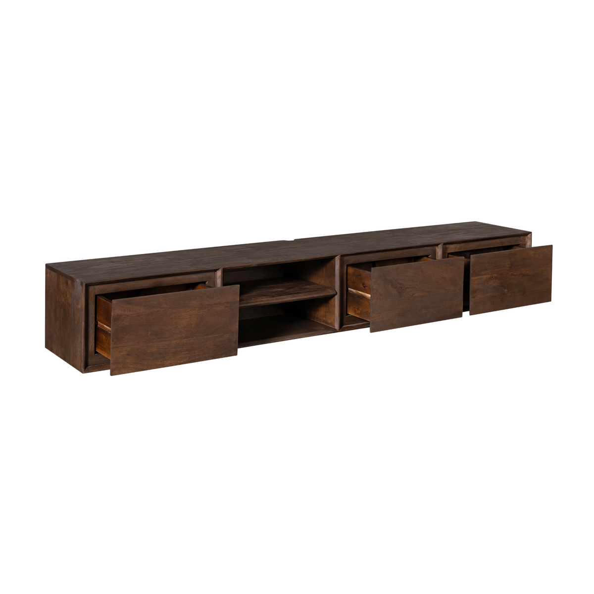 Hänge-TV-Lowboard Ambiance Braun Mangoholz in 5 Größen