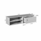 Hänge-TV-Lowboard Ambiance Taupe Mangoholz in 5 Größen