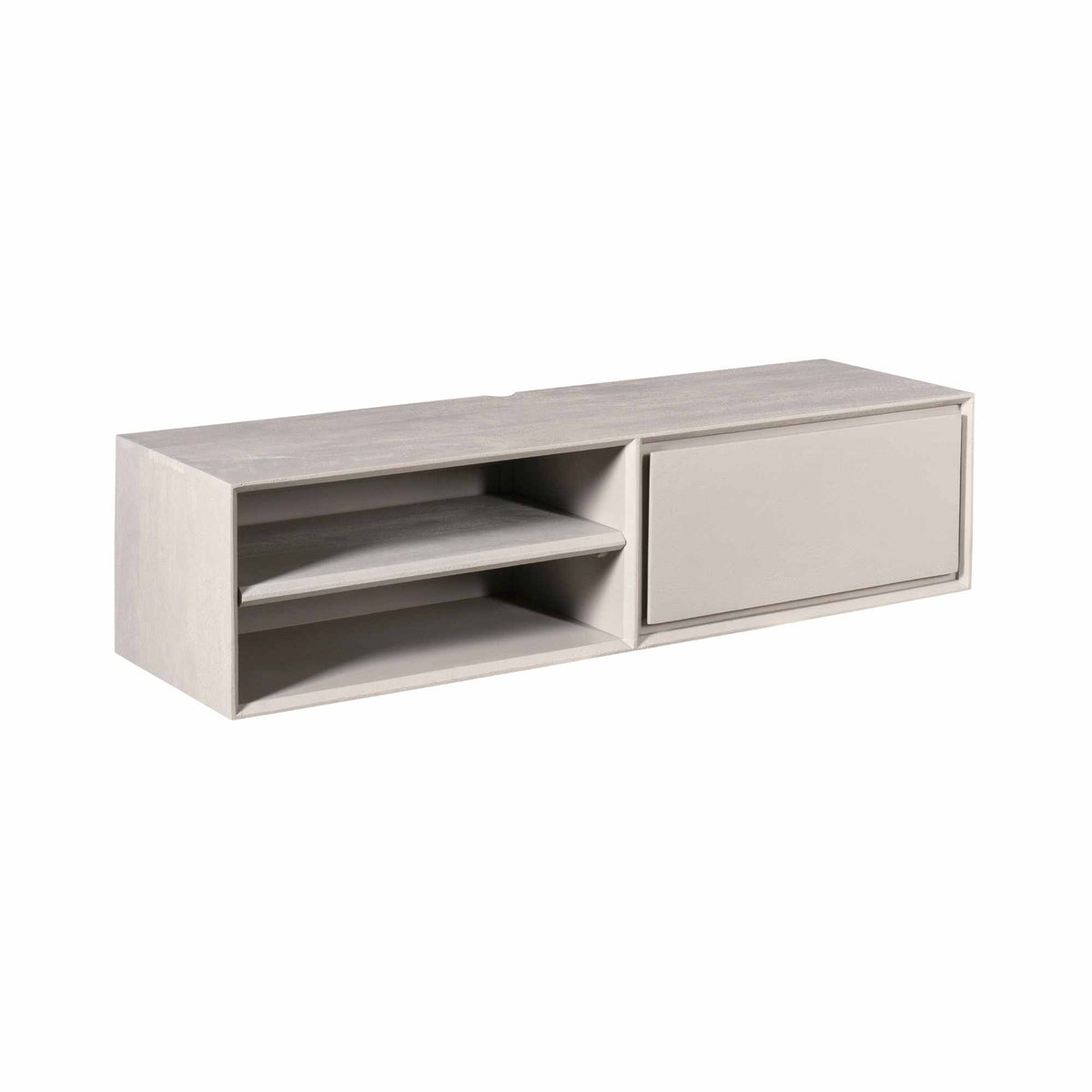 Hänge-TV-Lowboard Ambiance Taupe Mangoholz in 5 Größen