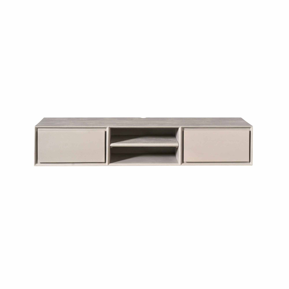 Hänge-TV-Lowboard Ambiance Taupe Mangoholz in 5 Größen