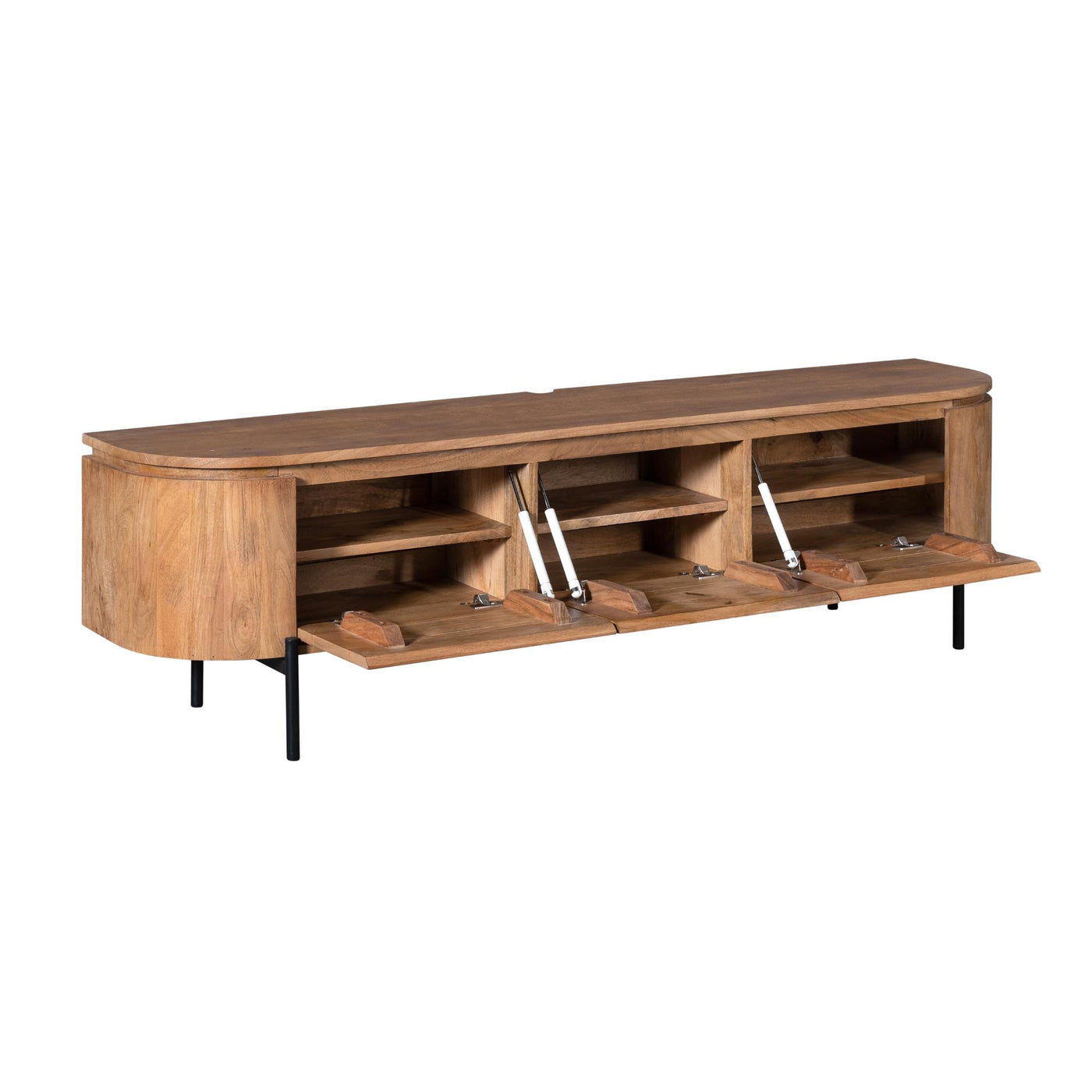 TV-Lowboard Excellent Mangoholz massiv in 4 Farben, 120 bis 280 cm