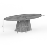 Esstisch oval Solana Natur Mangoholz in 2 Größen