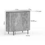 Kabinettschrank Solana Natur Mangoholz 115 cm