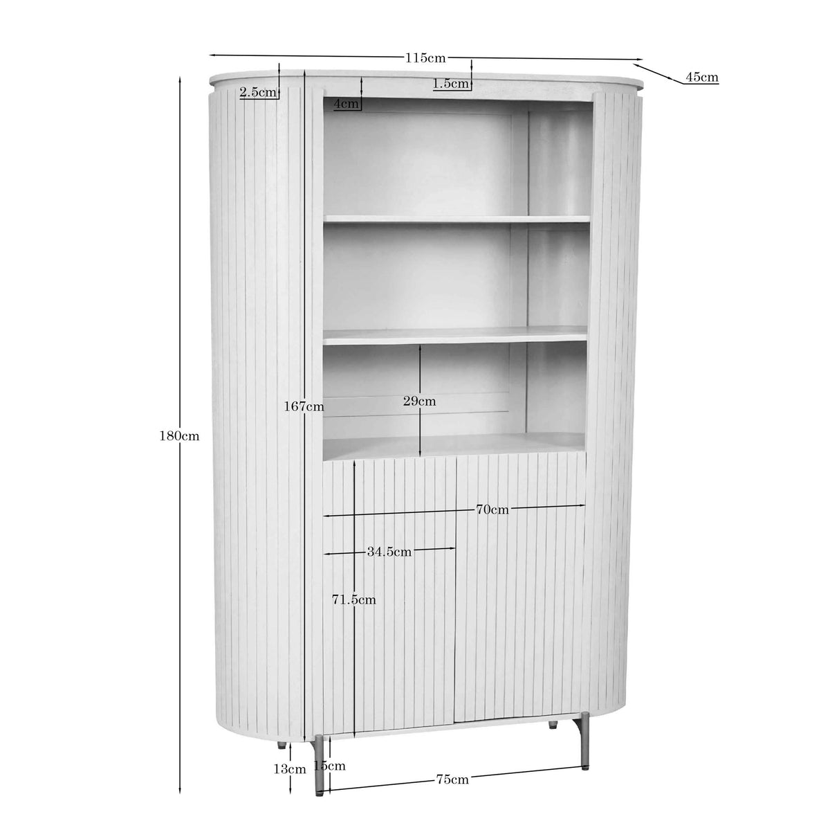 Wandschrank Solana Sand Mangoholz 115 cm