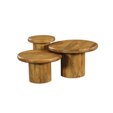 Couchtisch-Set Maya Natur Mangoholz 70 cm