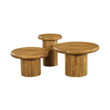 Couchtisch-Set Maya Natur Mangoholz 70 cm