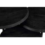 Couchtisch-Set Ohio Schwarz Mangoholz 70 cm