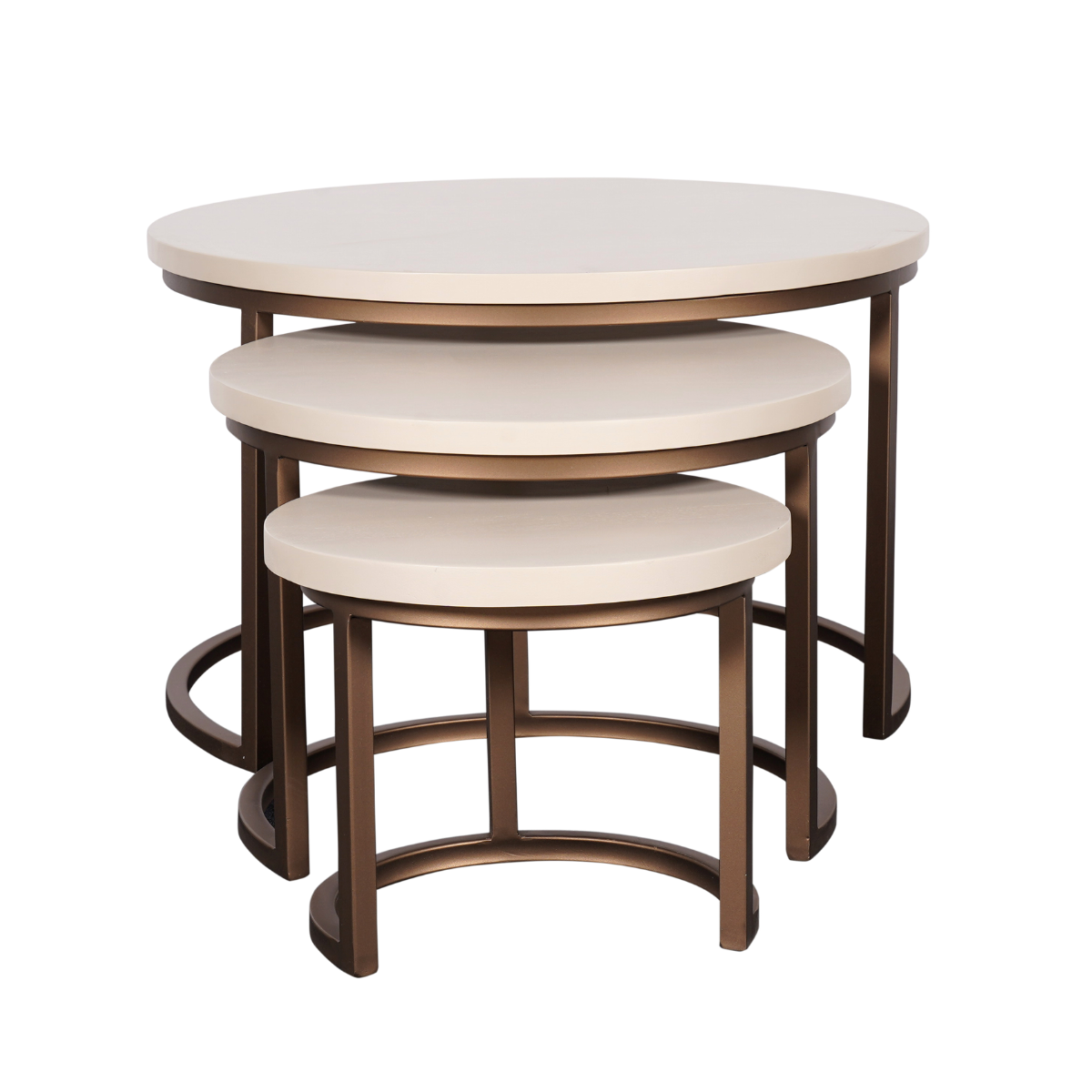 Couchtisch-Set Madison Sand Mangoholz 70 cm