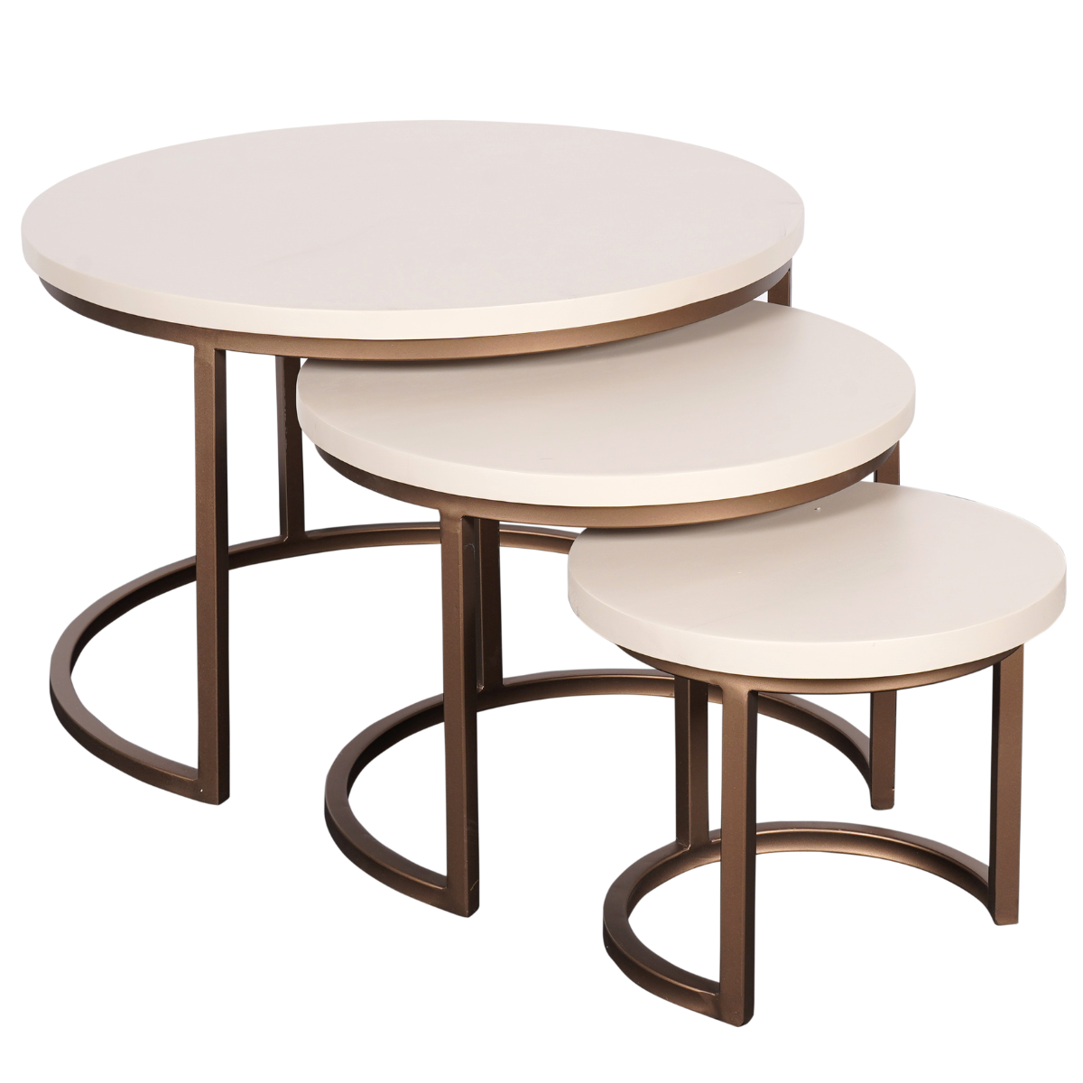 Couchtisch-Set Madison Sand Mangoholz 70 cm