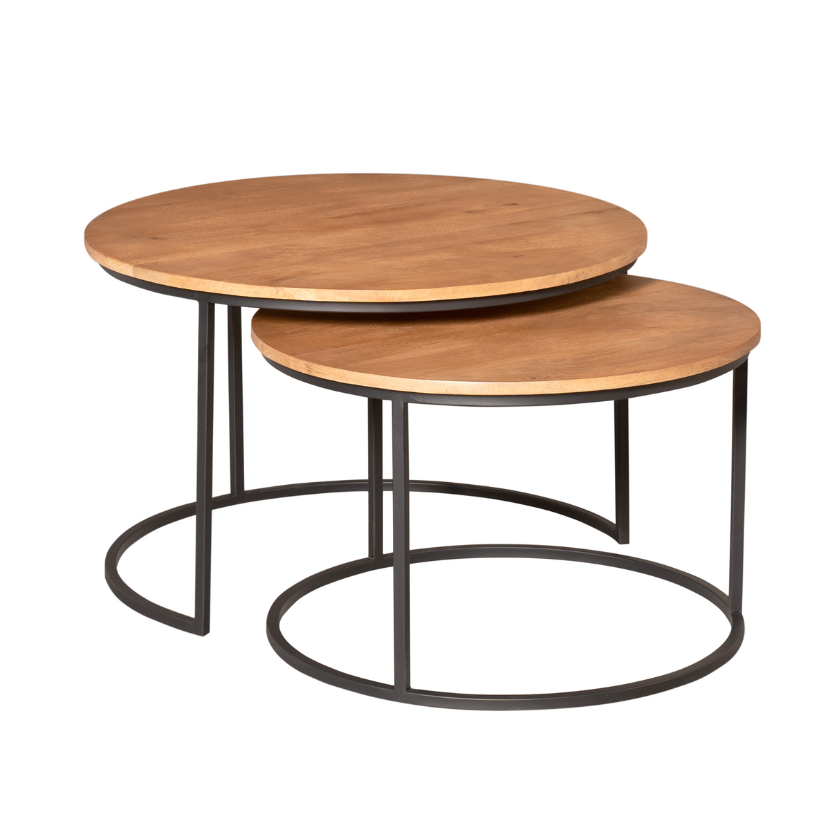 Couchtisch-Set Madison Natur Mangoholz 70 cm